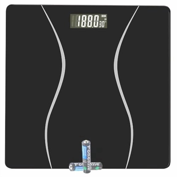 Scale for Body Weight, Digital Bathroom Scale, Weight Scales for People,Body Scale,Black,Max:400LB/180KG,2 Weighing Units: LB/KG