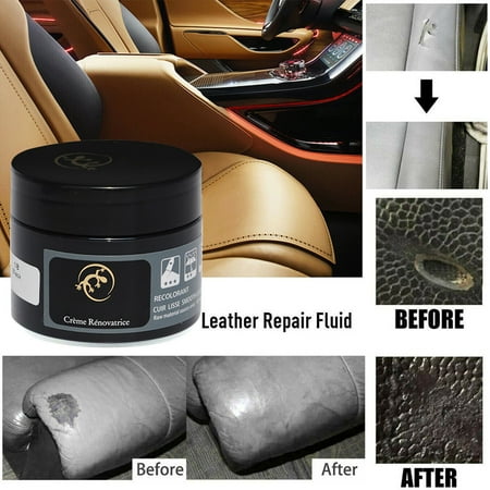 

Plaster Wall Large Leather Recoloring Leather Color Care Restorer Filler With Disposable Gloves Brush Sponge For Faded Scratched Leather Sofas Handbag Car Seats Boots Jacket Shoes