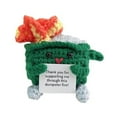 thumbnail image 5 of Opvise 2Pcs Positive Crochet Flame Dumpster with Encouraging Card Emotional Support Handmade Knitting Trash Can Doll Decoration Ornament, 5 of 8