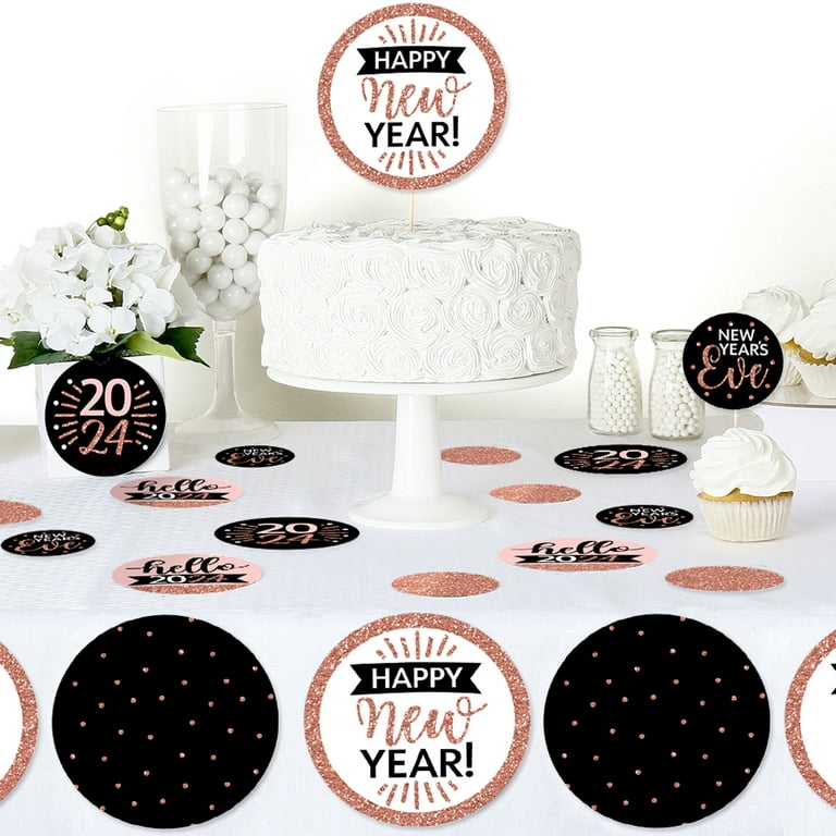 Big Dot Of Happiness Rose Gold Happy New Year - 2024 New Year's Eve Party  Giant Circle Confetti - Party Decorations - Large Confetti 27 Count : Target