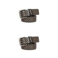 thumbnail image 1 of Sonducket Cinturones con tachuelas de 3 filas 105cm-125cm Cinturón de longitud Hip Hop Mujeres Casual Punk Correa Cintura con hebilla única Negro 120cm 2piezas, 1 of 4