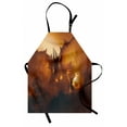 thumbnail image 1 of Fantasy Apron Calling of the Dragon Magician for Evil Powers of the Universe Artwork Print, Unisex Kitchen Bib Apron with Adjustable Neck for Cooking Baking Gardening, Orange Brown, by Ambesonne, 1 of 3