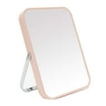 thumbnail image 1 of YEAKE Espejo de maquillaje de tocador de mesa, espejo plegable portátil de 8 pulgadas con soporte de metal, rotación ajustable de 90 grados, espejo de maquillaje para colgar en el baño para afeitarse, 1 of 4
