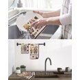 thumbnail image 5 of Farmhouse Coffee Time Kitchen Dish Towels for Drying Dishes Set of 3, Vintage Gnomes DessertsBeige Burlap Waffle Weave Microfiber Hand Tea Bathroom Towels Quick Dry & Absorbent Towel 15.7x23.6, 5 of 7