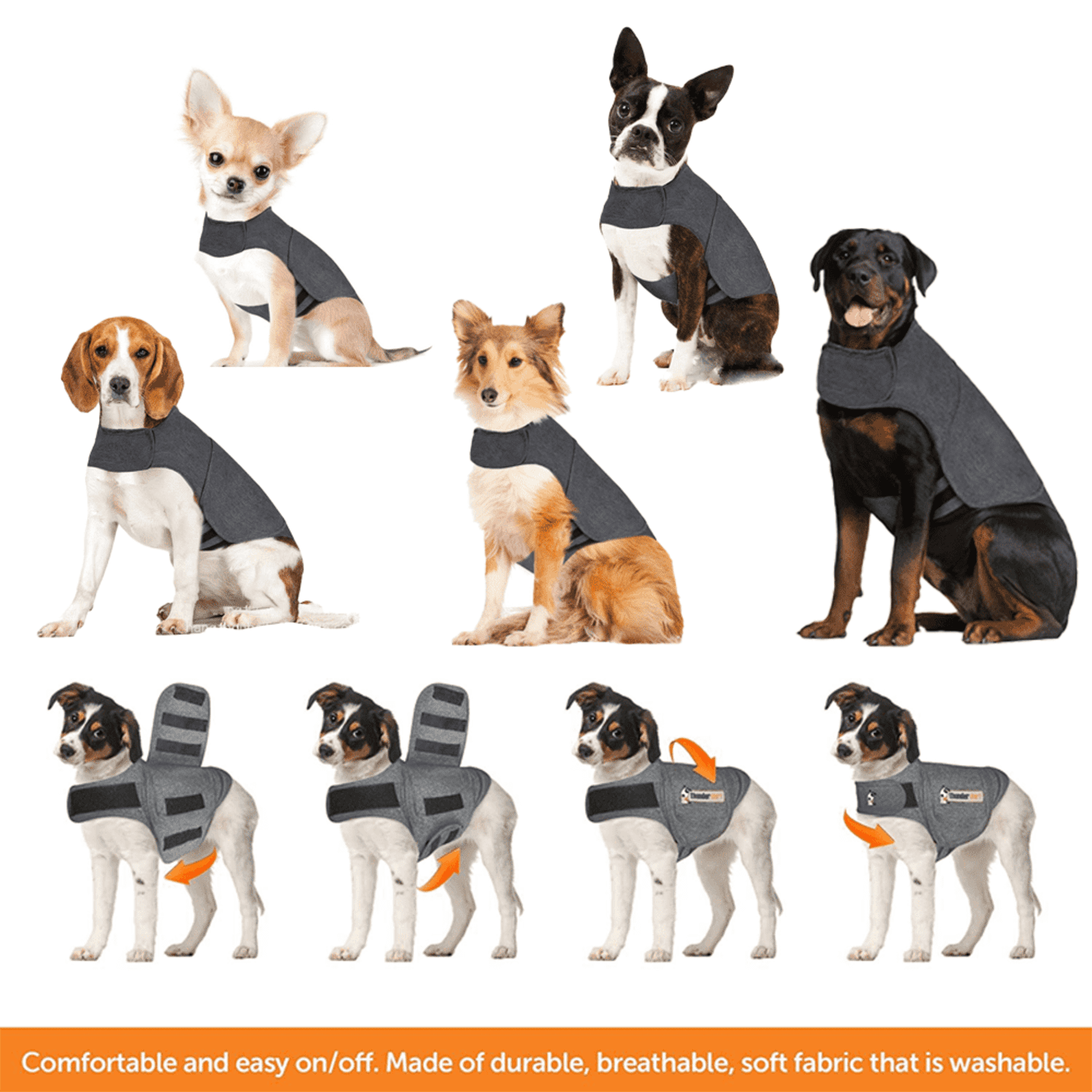 Forievic Dog Anxiety Jacket | Vet Recommended Calming Solution Vest for Fireworks, Thunder, Travel, & Separation, XXS