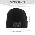 thumbnail image 3 of ZICANCN Leaves Black Decorative Knit Beanie Hat, Winter Cap Soft Warm Classic Hats for Men Women, Black, 3 of 8