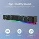 thumbnail image 4 of Soundbar for TV Bluetooth 50 Soundbar with LED Lights 3D Surround Sound Bar with 2000mAh Battery for TV Speakers PC Home Theater Gaming Projectors Sup, 4 of 5