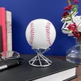 thumbnail image 4 of Bard's Silver Egg Stand/Holder, Swirl Leg, Reversible 1.4375" and 2" Display Diameter, Pack of 3, 4 of 4