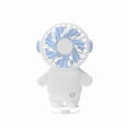 thumbnail image 3 of White Mini Pocket Small Fan Handheld Electric Fan Cartoon Little Bear Small Fan, 3 of 4
