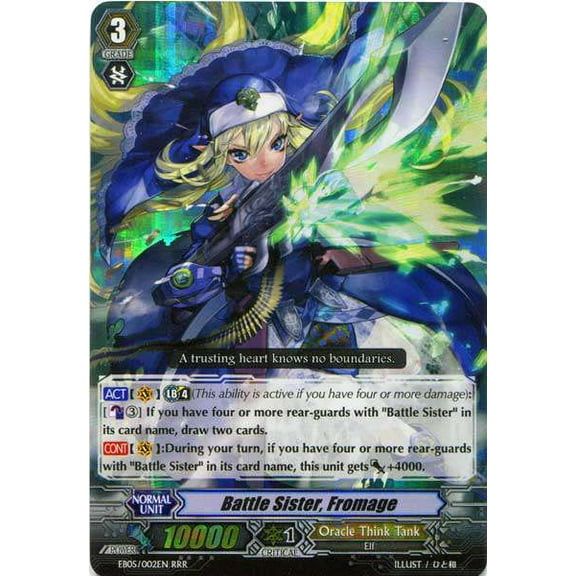 Cardfight Vanguard Celestial Valkyries Triple Rare RRR Battle Sister, Fromage EB05/002