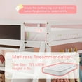 thumbnail image 3 of Joywind Wood Twin Size Low Loft Bed with Storage and Desk for Kids Teens, White, 3 of 7