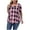 Pink, variant on XMMSWDLA Plus Size T Shirt for Women Long Sleeve Tops Tee Shirts Color Block Top Plaid Print Shirts for Women