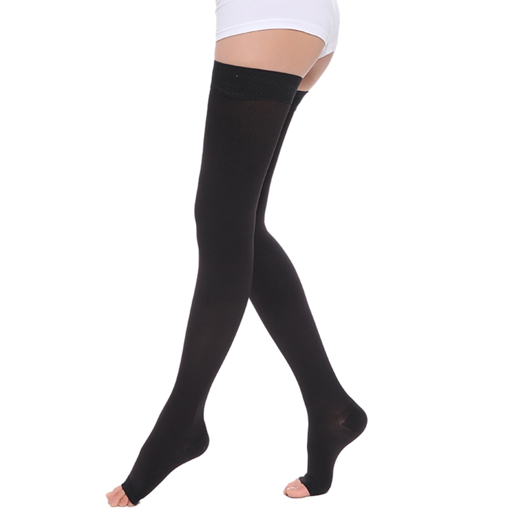 Destyer Trendy And Fashionable Over Knee Stockings For Fashionable Look Compression Stockings Open Toe-black M 1Set