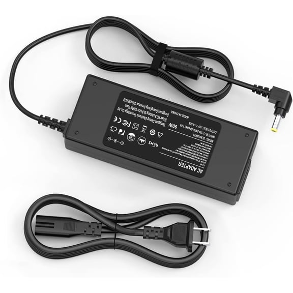 Laptop Charger, VUOHOEG 90W AC Adapter for Toshiba Satellite C655 C655D C675 C850 C855 C855D Power Supply Cord with 5.5mm*2.5mm, Black