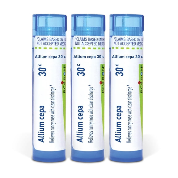 Boiron Allium Cepa 30C, Homeopathic Medicine for Runny Nose With Clear Discharge, 3 Count (3 x 80 Pellets)