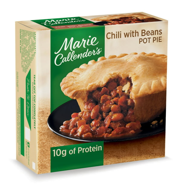Marie Callender's Frozen Meal, Chili with Beans Pot Pie ...