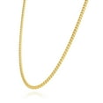 thumbnail image 3 of Solid 14K Yellow Gold Over Silver 3.5mm Miami Cuban Chain Necklace 16"-30", 3 of 8