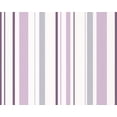 thumbnail image 1 of HAPPY HOUR - Moderne Frais à la Mode Lignes de Fleurs Rétro Blanc, Rouleau de Papier Peint Violet, 1 of 3