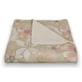 thumbnail image 3 of Creative Products Watercolor Florals On Tan 50 x 60 Coral Fleece Blanket, 3 of 3