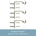 thumbnail image 5 of Kenney Davenport 48-86" Petite Café Adjustable Curtain Rod, 1/2" Dia., Brushed Brass, 5 of 8