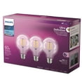 thumbnail image 3 of Philips UltraDefinition LED G25 E26 60W Equivalent Globe Light Bulb, Dimmable Day light (5000K) 3-Pack, 3 of 6