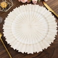 thumbnail image 5 of BalsaCircle 6 Antique White 13" Acrylic Round Charger Plates Sunray Design Party Events, 5 of 8
