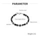 thumbnail image 3 of Pulsera de acero inoxidable con piedra de bambú negra para mujer, 3 of 3