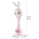 thumbnail image 2 of Baby Music Flashing Rattle Toys Rabbit Teether Hand Bells, Mobile Infant Stop Weep Tear Rattles Newborn Early Educational Toy, 2 of 5