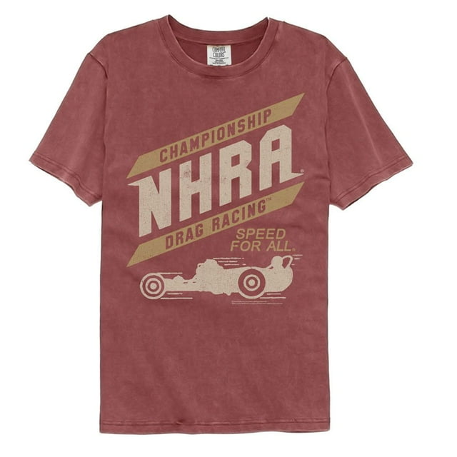 National Hot Rod Association Championship Drag Racing Brick Adult Comfort Color T-Shirt M