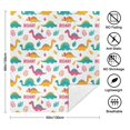thumbnail image 5 of Cute Dinosaur Cartoon Pattern Soft Sherpa Fleece Throw Blanket, Warm Cozy Plush Blanket for Sofa Bed Couch, All Season, 50"x60", 5 of 5