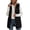 Black, variant on Womens Long Quilted Vest Stand Collar Sleeveless Longline Puffer Jacket Diamond Pattern Zip Up Lightweight Fall Winter Casual Outerwear