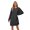 Black L, variant on Autumn Spring Dress Thread Solid Color Loose Chest Pocket Long Sleeves O Neck Pullover Knee Length Commuting Dating Midi Dress