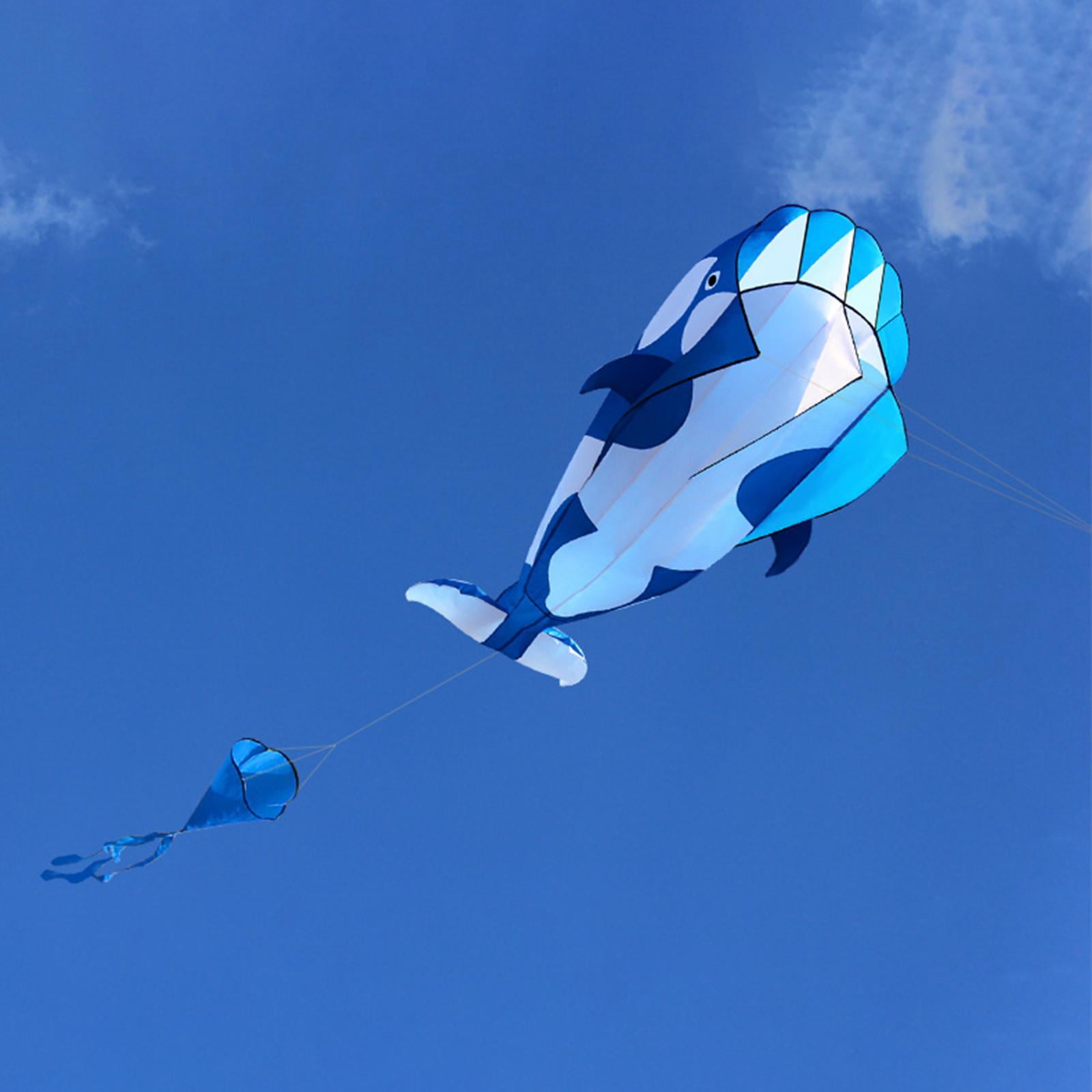 LeeQinersw 2PCS Cartoon Soft Orca Kite with 30M Kite String Great for Beach Travel