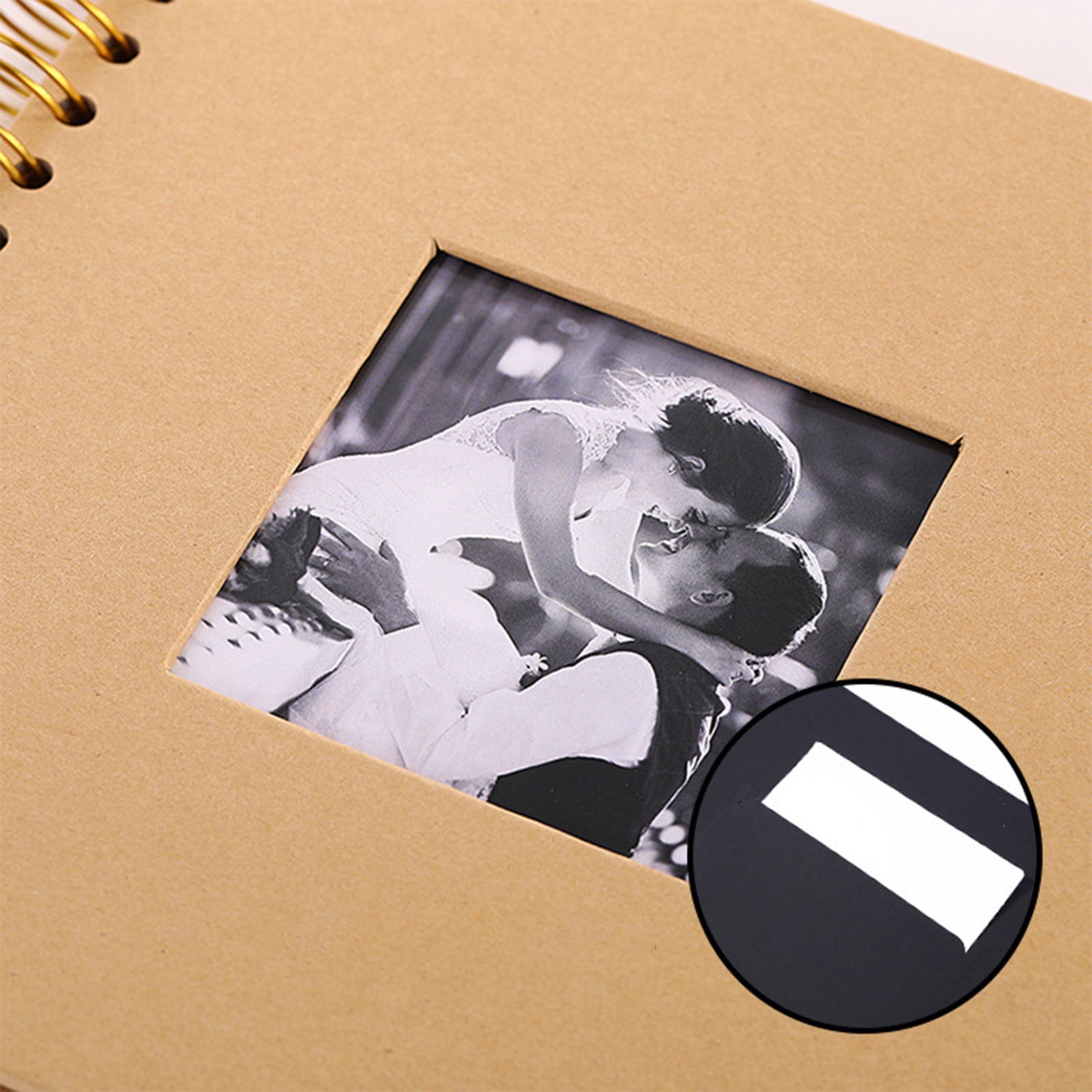 Scrapbook Album,8 x 8 Inch Scrap book,Black Card Scrapbook albums with Window Design,Hardcover Photo Album Scrapbook for DIY Craft,Traveling, Birthday & Holiday Gifts,5 Colors Option(Light Blue)