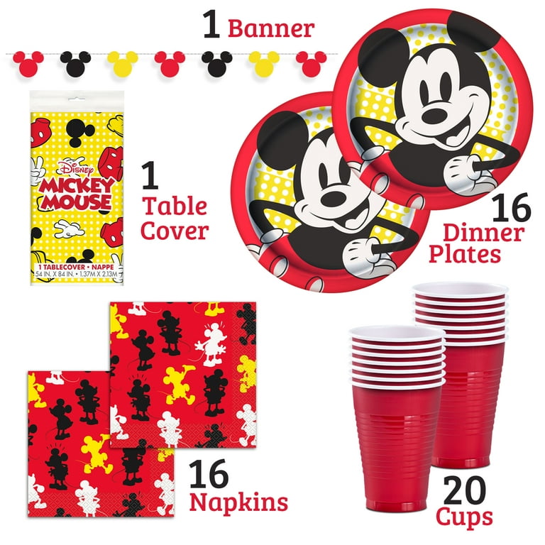 Mickey Mouse Party Cups, Mickey Birthday Party Cups,mickey Mouse Party  Supplies,mickey Party Favors, Mickey Disposable Party Cups 