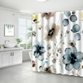 thumbnail image 3 of Hiroekza Shower Curtain Liner Fabric Digital Printing Waterproof Bathroom Decor with Hooks No Punching Needed 70.7x78.6in, 3 of 6