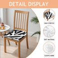 thumbnail image 2 of Black Modern Art Geometric Seat Covers for Dining Room Chairs Set Of 6,Stretch Printed Washable Chair Seat Cover with Elastic Ties and Button,Removable Waterproof Couch Cushion Covers, 2 of 6