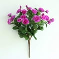 thumbnail image 2 of Zukuco 6 Bundles Artificial Azalea Faux Outdoor Flowers Plants, Fake Silk Camellia UV Resistant for Outside Porch Patio Balcony Garden Yard Home (Purple), 2 of 7