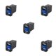thumbnail image 3 of Riwesomey de coche con reemplazo de adaptador de carga de coche LED dual USB para Corolla/Prado/Reiz, rojo, FTU Azul FTU 5piezas Riwesomey CBP171826, 3 of 6