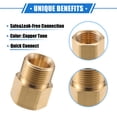 thumbnail image 3 of Unique Bargains Pressure Washer Connector Fitting G1/2" to 15mm M22x1.5 Male and Female Hose Adapter Accessories Brass, 3 of 6