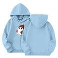 thumbnail image 6 of Abcomgle Girls Halloween Hoodie 10-12 Cute Ghost Drinking Coffee Sweatshirts with Hooded Preppy Long Sleeve Girls Pullover Sweatshirt with Pocket Winter Sweaters for Girls 10-12,13-14 Years, 6 of 6