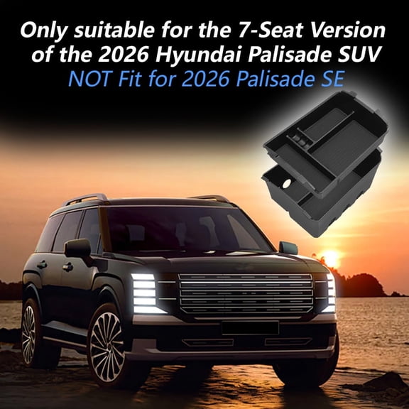 2PCS For 2026 Hyundai Palisade Upper & Lower Layer Center Console Armrest Organizer