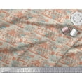 thumbnail image 2 of Soimoi Tissu Satin Modal Imprimé Vintage Humain & Tampons au Mètre 42 Pouces de Large, 2 of 3