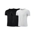 thumbnail image 2 of zdhoor Kids Boys 3 Pack Athletic Shirts Running Jogging Tops Training T Shirt Active Performance Tee Black&Black&White M, 2 of 3