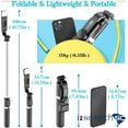thumbnail image 2 of InnotechSC Trípode para Selfies con Luz, Palo para Selfies de 45'' con Control Remoto Inalámbrico, Trípode Portátil para Teléfono Compatible con iPhone 15 Pro Max/15/14/13, Samsung Android, 2 of 12