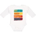 thumbnail image 3 of Inktastic Surgeon Surgical Nurse Eat Sleep Operate Repeat Boys or Girls Long Sleeve Baby Bodysuit, 3 of 5
