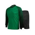 thumbnail image 5 of Manyakai Men Padded Football Goalkeeper Training Uniform Soccer Goalie Jersey with Athletic Shorts Green M, 5 of 7