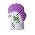 thumbnail image 6 of Malarkey Kids Munch Mitt Teething Mitten - The ORIGINAL Mom-Invented Silicone Teether Mitten with Travel Bag  Ideal Teething Toys for Baby Shower Gift  - Purple Polka Dot, 6 of 6