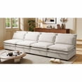 thumbnail image 6 of Gundir 4-Seater Modular Sectional Sofa with Storage Ottoman, Double Layer Cushions, Freely Configurable for Living Room Office Apartment, Beige Polyester Fabric, 65.35"W x 62.99"D x 31.88"H, 6 of 20