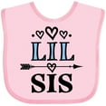 thumbnail image 3 of Inktastic Lil Sis Girls Sister Announcement Girls Baby Bib, 3 of 4